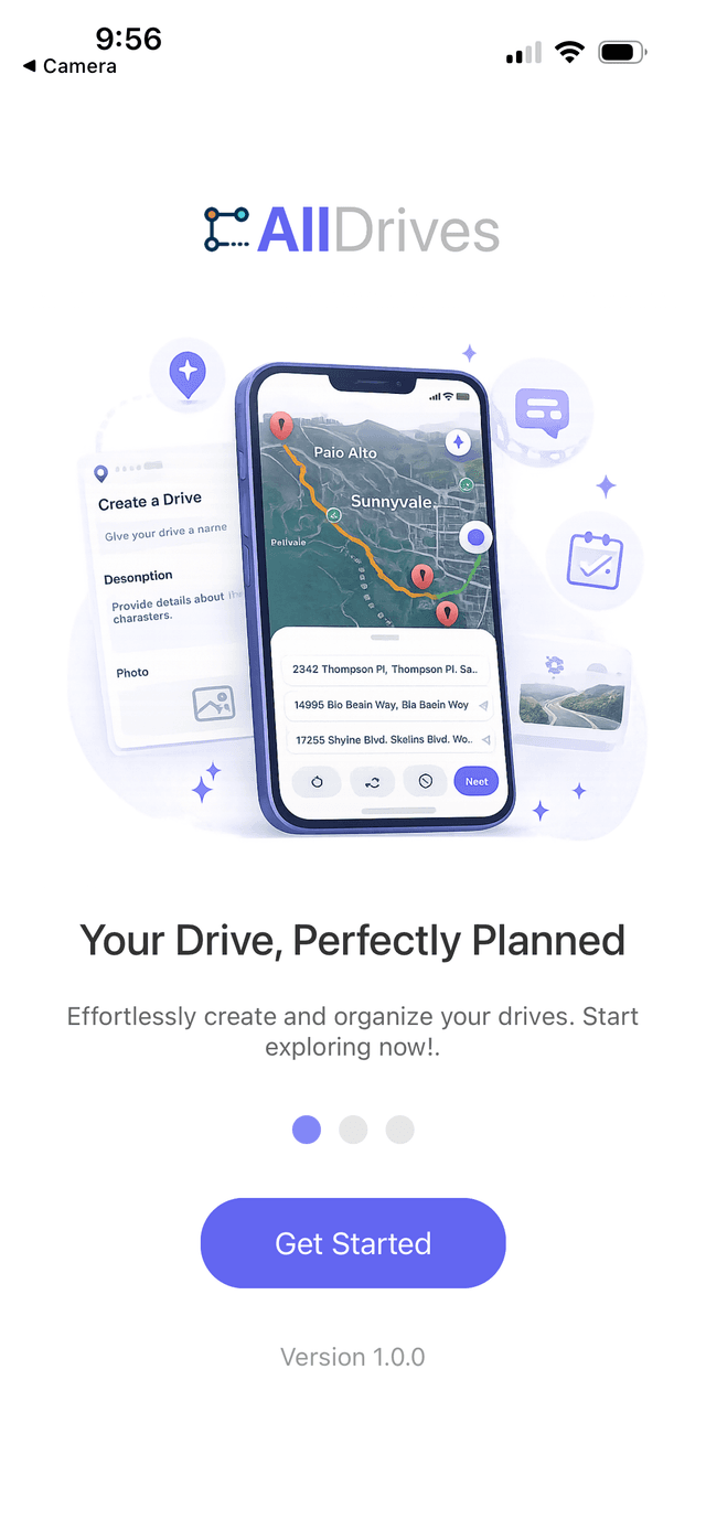 First onboarding screen