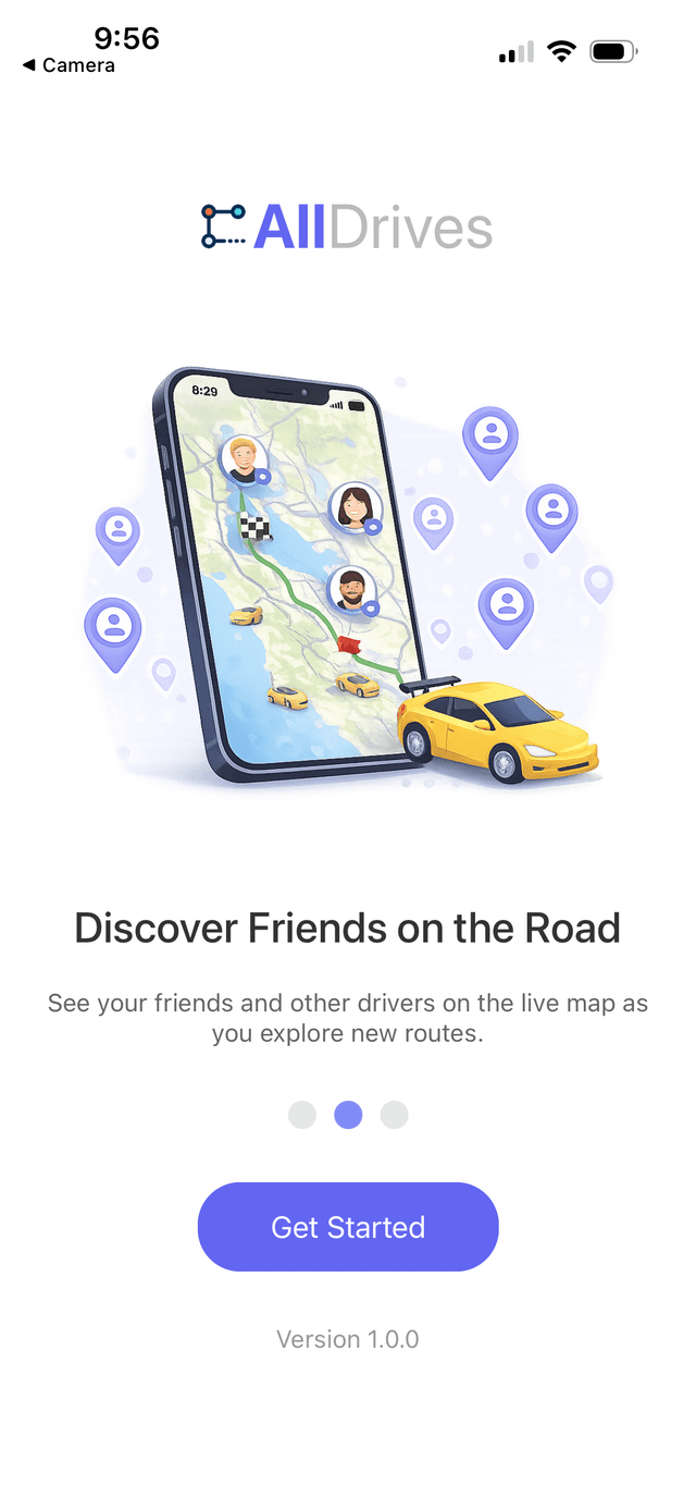 First onboarding screen