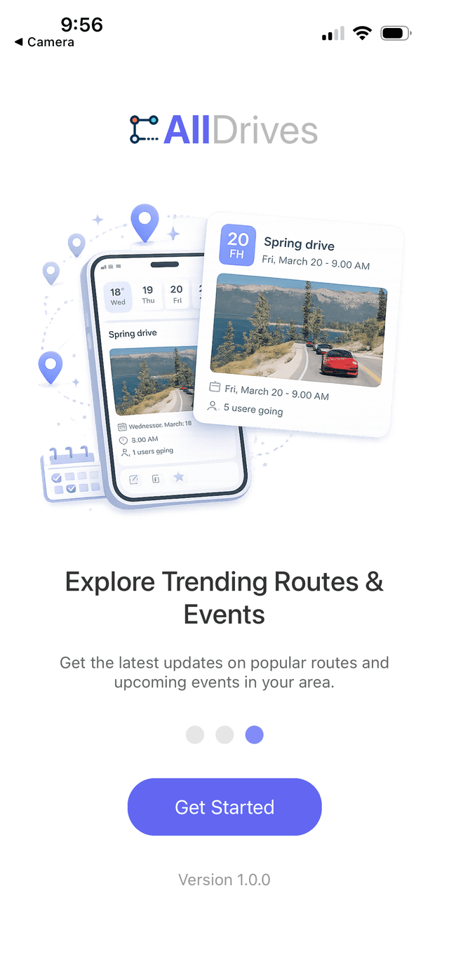 First onboarding screen